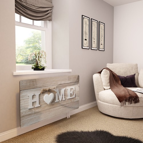 Glass radiator cover printed - printed,